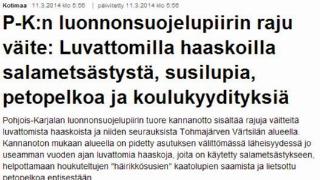 Suomen luonnonsuojeluliitto jatkaa valehteluaan