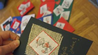 Joulukalenteri - luukku 7 - joulukorttien väkertelyä