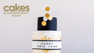 Uuden vuoden kakku Cakes & Sugarcraft -lehdessä - New Year Cake in Cakes & Sugarcraft magazine