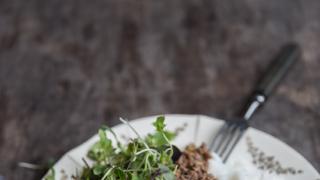 Nopea arkiruoka: Larb-salaatti riisillä