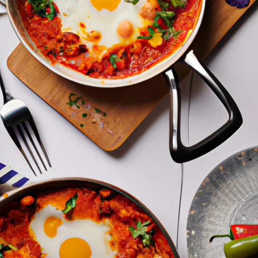 Villivihannes- ja yrttishakshuka